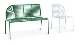 Habitat 60 Lucinda Metal Garden Bench And Chair - Green & Blue, &pound;175