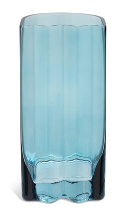 Habitat 60 Small Wiggle Glass Vase - Blue, &pound;10