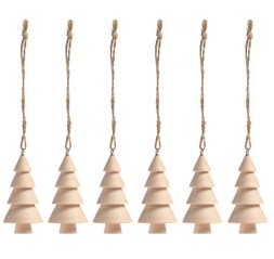 Habitat 6pk 3D Wood Hanging Trees, £6, 144446255