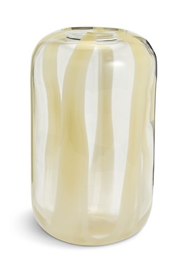 Habitat Art Glass Stripe Vase - Buttermilk, £18, 7220388
