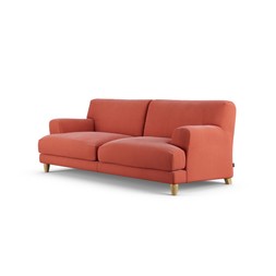 Habitat Askem 3 Seater Chenille Papaya Ash Leg 2