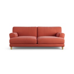 Habitat Askem 3 Seater Chenille Papaya Ash Leg