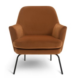 Habitat Celine Velvet Accent Chair - Orange, £170, 2658357