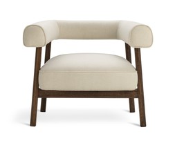 Habitat Elio Fabric Curved Armchair - Natural, £180, 3876891