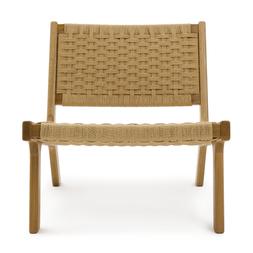 Habitat Faro Woven Paper Rope and Oak Accent Chair - Natural, £160, 1950991