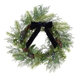 Habitat Fig & Velvet Bow Faux Wreath - 20in, £22, 4721842