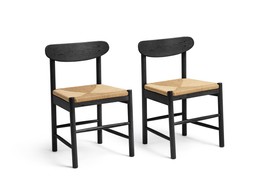 Habitat Hanna Pair of Wood Dining Chairs - Black, £190, 9529702