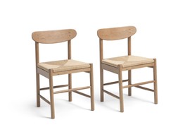 Habitat Hanna Pair of Wood Dining Chairs - Oak, £190, 9563610