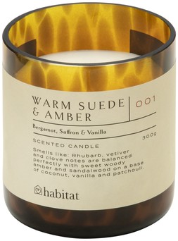 Habitat Large Tortoiseshell Glass Candle Warm Suede & Amber, £10, 2021616