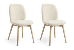 Habitat Laurel Pair of Fabric Dining Chairs - Cream, £250, 7184039