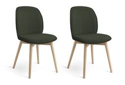 Habitat Laurel Pair of Fabric Dining Chairs - Dark Green, £250, 7184297