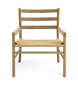 Habitat Laurie Solid Oak Lounge Chair - Natural, £180, 3290855