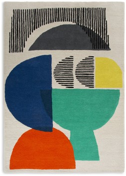 Habitat Mid Century Geo Wool Rug - Multi - 160x230cm, £250, 9558003