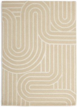 Habitat Mirage Patterned Carved Rug - Cream, From £100, 3117419