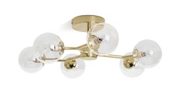 Habitat Molecular 6 Light Metal Flush Ceiling Light - Brass, £82, 9409406