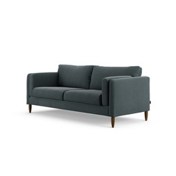 Habitat Newington 3 Seater Chenile Charcoal Dark Leg 2