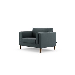 Habitat Newington Cuddle Chair Chenille Charcoal Dark Leg, 2