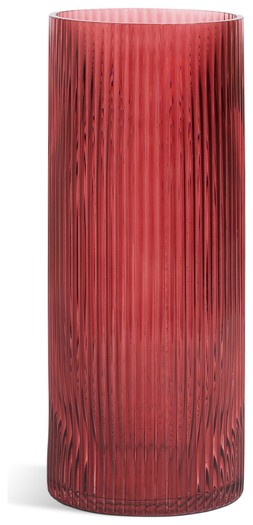 Habitat Red Ribbed Vase, £12, 5644038