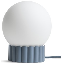 Habitat Ribbed Globe Table Lamp - Blue & White, £25, 3136823