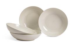 Habitat Ripple 4 Piece Stoneware Pasta Bowls - Cream, £17, 3283422