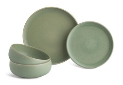 Habitat Satin Reactive 12pc Dinner Set Green, £60, 4493668