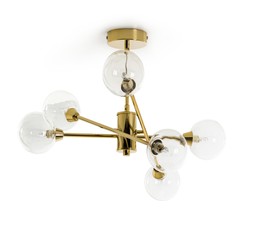 Habitat Sputnik Glass 6 Light Pendant Light Gold, £90, 7835340