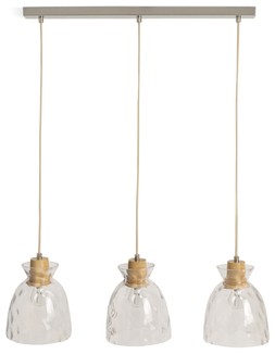 Habitat Vanern Dimple Glass Bar Pendant Light - Clear, £90, 4010704