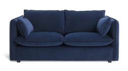 Habitat Willow Velvet 3 Seater Sofa - Navy, £700, 3631744