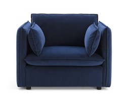 Habitat Willow Velvet Cuddle Chair - Navy, £550, 4656766
