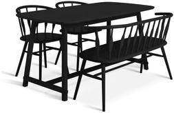 Habitat x Morris & Co Canterbury Table 2 Chair Bench - Black, £835, 7044416