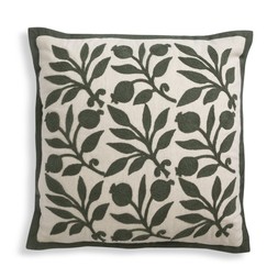 Habitat x Morris & Co Rosehip Crewel Cushion - Green, £20, 7222685
