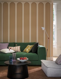 Kaleidoscopic Joy - Habitat 4-Seater Chenille Sofa – Emerald Green, &pound;1800 Habitat 60 Scoop Fabric Chair – White, &pound;325