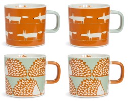 HabitatxScion Hedgehog and Mr Fox Mugs Set