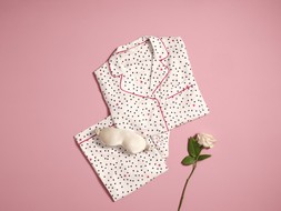 M&S Collection Dream Satin™ Revere Pyjamas, &pound;30 M&S Collection Pure Silk Eye Mask &pound;15