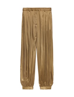 Autograph Cupro Rich Pleated Cuffed Balloon Ankle Grazer Trousers, £70