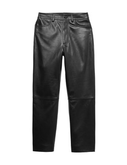 Autograph Leather Straight Leg Trousers, £200
