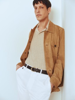 Jaegar Jacket £229, Jaeger Top £69, Jaeger Trousers £65, Belt £40
