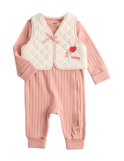 M&S 2 PACK Cotton Rich Love Sleepsuit Outfit (0-12 Months) £16