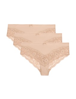 M&S 3pk Lace Trim Brazilian Knickers £10