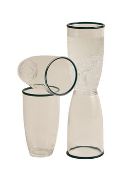 M&S SET OF FOUR CONTRAST RIM HI BALLS £14 ​
