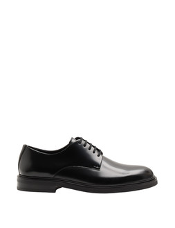 M&S Autograph Leather Derby Shoes, Black, £85