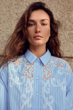 M&S Collection Embroidered Stripe Shirt £46