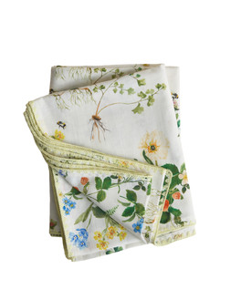 M&S COTTON WITH LINEN FLORAL TABLECLOTH £35