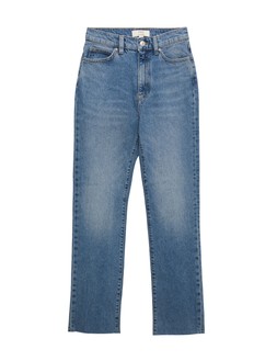 M&S High Waisted Frayed Straight Jeans, £34