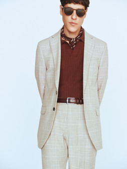 M&S Jacket £90, M&S Top £32, M&S Trousers £50, Neckerchief £16, Sunglasses £20, M&S Belt £22
