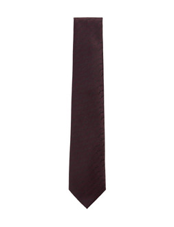 M&S Poly Fan Textured Tie, Burgundy, £16