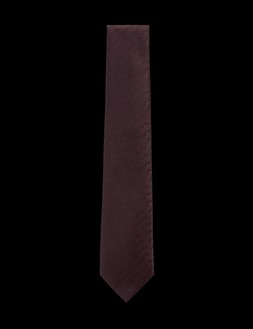 M&S Poly Fan Textured Tie, Burgundy, £16