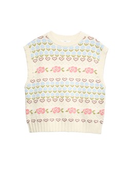 M&S Pure Cotton Floral Knitted Vest (6-16 Yrs) £16