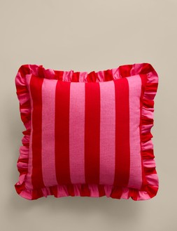 M&S Pure Cotton Striped Frill Cushion £20