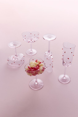 ​M&S SET OF 2 HEART SHAPED COUPES £15, M&S SET OF​ 2 HEART SHAPED FLUTES £15